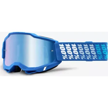Motocyklové brýle Sjezdové brýle 100% ACCURI 2 Mirror Blue - světle modré
