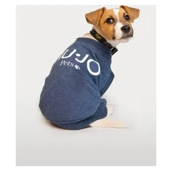 Dámské oblečení LIU JO Mikina fleecová bavlněná s kapsami modrá vel. XS