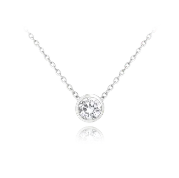 Řetízek Zlatnictví Helios Stříbrný náhrdelník se zirkonem
