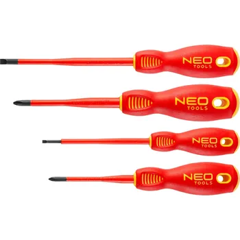 Šroubovák NEO TOOLS Sada 4 ks šroubováků 1000V, tenké