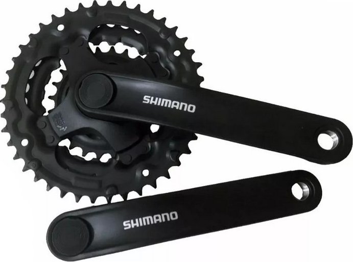 Jeu De Plateaux Shimano Tourney FC-TY301 - 42/34/24 Dents - 6/7/8 Vitesses - 150 Mm - Avec Garde-chaîne