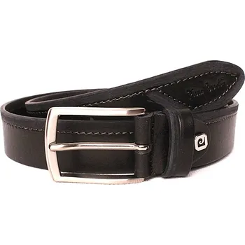 Oblečení a móda Černý pánský kožený opasek Pierre Cardin 7502 délka 130/115 cm