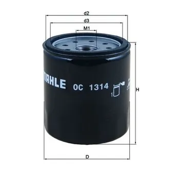 Olejový filtr Mahle OC 1314