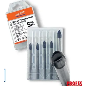 Vrták PROJAHN 59001 PR-sada vrtáků CRYSTAL na sklo 5 dílů