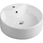 Aqualine Keramika - Umyvadlo na desku, průměr 40 cm, s 1 otvorem pro baterii, bílá 49413