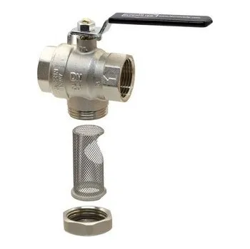 Ventil SUPERFILTER kulový kohout s pákou a vestnavným filtrem 1"