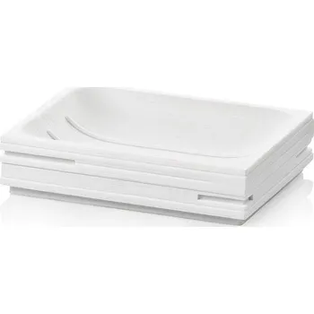 KELA Miska na mýdlo Posidon polyresin bílá KL-24004