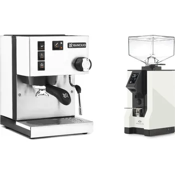 Kávovar Rancilio Silvia BC, white + Eureka Mignon Specialita, BL white