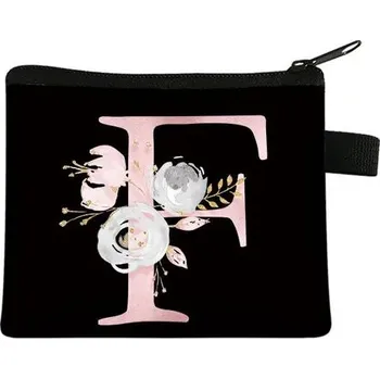 Peněženka Peněženka s květinovým potiskem ve tvaru písmen - F