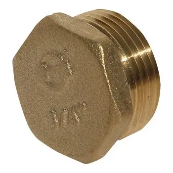 Fitinka Mosazná zátka Š 3/8" šetihran