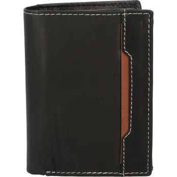 Peněženka Pánská kožená peněženka černo/hnědá - Diviley Farrons hnědá