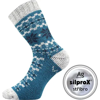 Dámské ponožky VOXX Ponožky silné zimní TRONDELAG s ionty stříbra PETROLEJOVÉ 39-42 117195