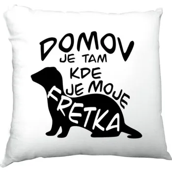 Polštář Polštář saténový s potiskem Domo Fretka Polštářek