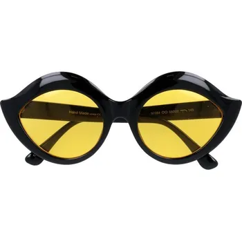 Sluneční brýle Žluto-černé masivní kočičí brýle "Meow"