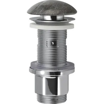 Sifon SAPHO Uzavíratelná výpust pro umyvadla BLOK, Click Clack, zátka matný tmavý kámen 2401-911