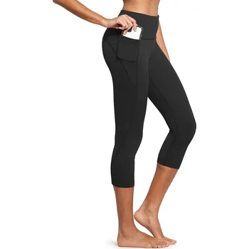 Dámské legíny Sportovní černé legíny 3/4 s kapsičkou: S