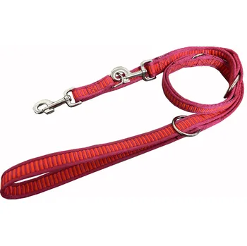 Vodítko pro psa HUHUBAMBOO vodítko ŽEBŘÍK přepínací popruhové 240 cm, fuchsie