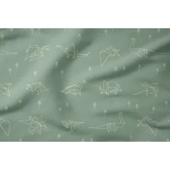 Teplákovina DINO / OLIVA zelená metráž