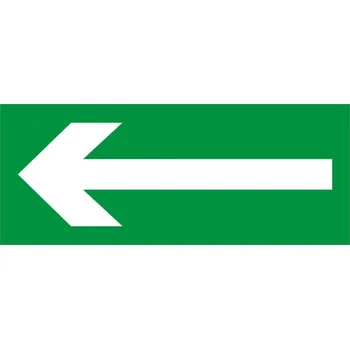 MXM Směrová šipka obdélníková | plastová cedule, 200x87mm Fotoluminiscenční plastová tabulka