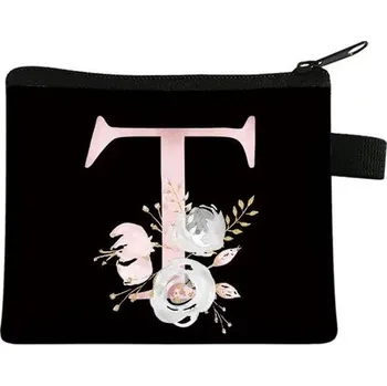 Peněženka Peněženka s květinovým potiskem ve tvaru písmen - T