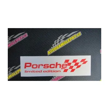 Polep vozidla SAMOLEPKA Porsche limited edition pravá (10 - červená) NA AUTO, NÁLEPKA, FÓLIE, POLEP, TUNING, VLASTNÍ TEXT, TISK, AUTOSAMOLEPKY.cz, POLEPY, OBRÁZEK, LOGO, SAMOLEPKY