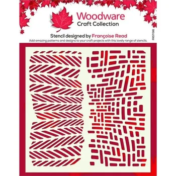 Woodware Plastová šablona 15x15cm mix motivů č.2