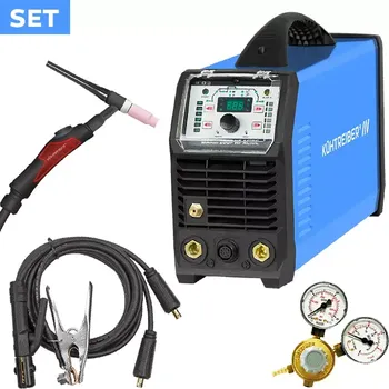 Svářečka Svářecí invertor MAKin 200 P HF AC/DC + kabely + hořák TIG + ventil + láhev ARGON plná