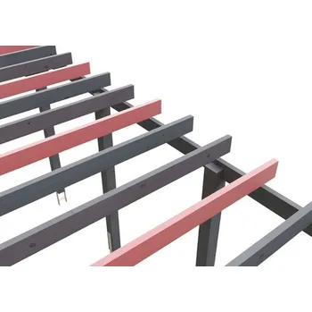 Příslušenství pro zahradní stavbu Zpevnění pro vyšší sněhovou zátěž SKAN HOLZ 2,0 kN/m² pro přístřešky Emsland/Wendland 613 x 846 cm břidlice