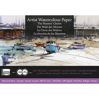 Blok Akvarelový blok Baohong 18x26cm hot pressed 300g (Akvarelový blok Baohong 18x26cm hot pressed 300g)