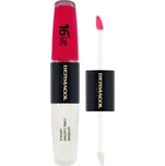 Dermacol 16H Lip Colour dlouhotrvající rtěnka a lesk na rty odstín 04 Revenge Red 2x4 ml