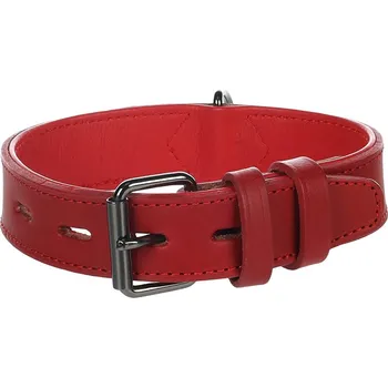 Obojek pro psa Obojek FLAMINGO Denver kožený červený (S/M) 3,5x34-44cm