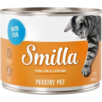 Krmivo pro kočku 6x200g Smilla drůbeží konzerva - jemné drůbeží s rybou