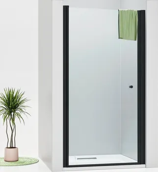 Sprchové dveře WellMall Alfa Black 75 cm dveře čiré