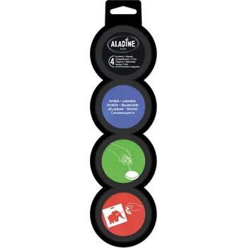 Dětské razítko Aladine Razítkovací polštářky Aladine Stampo Minos, 4 ks - základní barvy