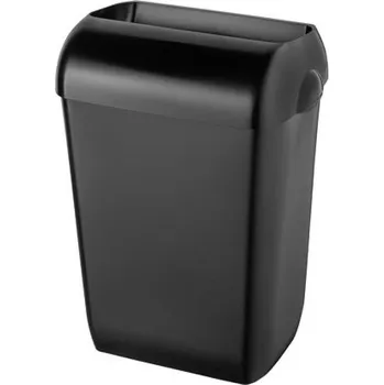 Odpadkový koš Odpadkový koš polootevřený plastový 25l černý PLASTIQ LINE EXCLUSIVE