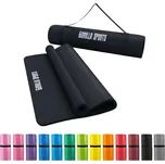 Gorilla Sports Podložka na jógu, 190 x 100 cm, černá