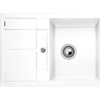Granitový dřez Blanco Metra 45 S Compact Granitový dřez s odkapem oboustranné provedení, 68x50cm, bílá, 519565