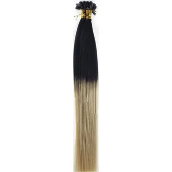 Příčesek KERATIN OMBRE-50 pramenů,45cm,různé barvy Černá/blond 1/613