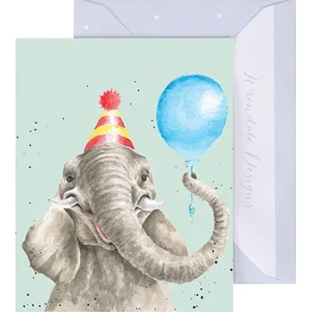 Wrendale Designs Dárková kartička Wrendale Designs "Let's Get This Party Started" - Party slon