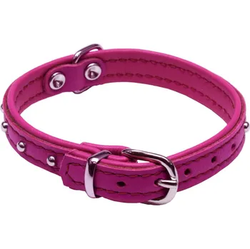 Obojek pro psa BF Kožený obojek DENYS fuchsiový Velikost: 18 až 23 cm / 14 mm