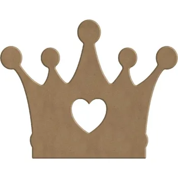 Výtvarná sada Gomille Dřevěný výřez k dekoraci Gomille, 14x11 cm - Srdcová koruna