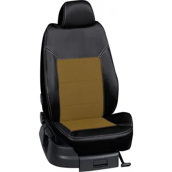 Potah sedadla Autopotahy Seat LEON / od r.2005->, 5-dveří, Sport, Limited, Reference-Paket, Drive, KOŽENKA > OR 0117 (OR 0117 / Černý koženkový bok)