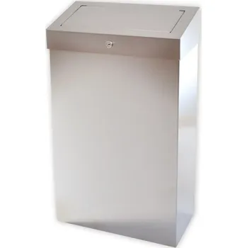 Odpadkový koš Koš závěsný s víkem STELLA ECONOMY 27 l nerez mat