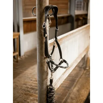 PS of Sweden Ohlávka kožená Palermo PS of Sweden, černá FULL