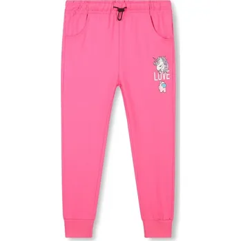 Dívčí kalhoty DÍVČÍ TEPLÁKY růžové Kugo TM7202