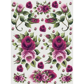 Umělecký papír Cadence Rýžový papír Cadence, A4 - Rudé květiny