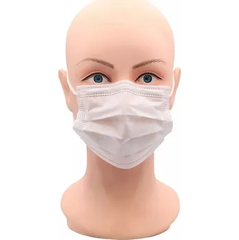 rouška Ústenky STYLE KIDS, dětské, velikost 145 x 90 mm, 3vrstvé, s gumičkou, bílé, 50 ks