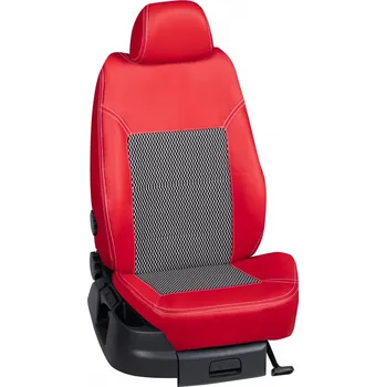Potah sedadla Autopotahy Kia CEED / od r.2018->, 5 dveří, KOŽENKA > OR 0372 (OR 0372 / Červený koženkový bok)