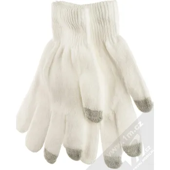 Rukavice 1Mcz Touch Gloves Basic dámské rukavice pro kapacitní dotykový displej bílé