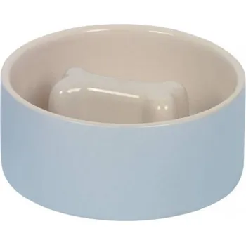 Miska pro psa Nobby Nobby keramická protihltací miska Bone šedá 500 ml